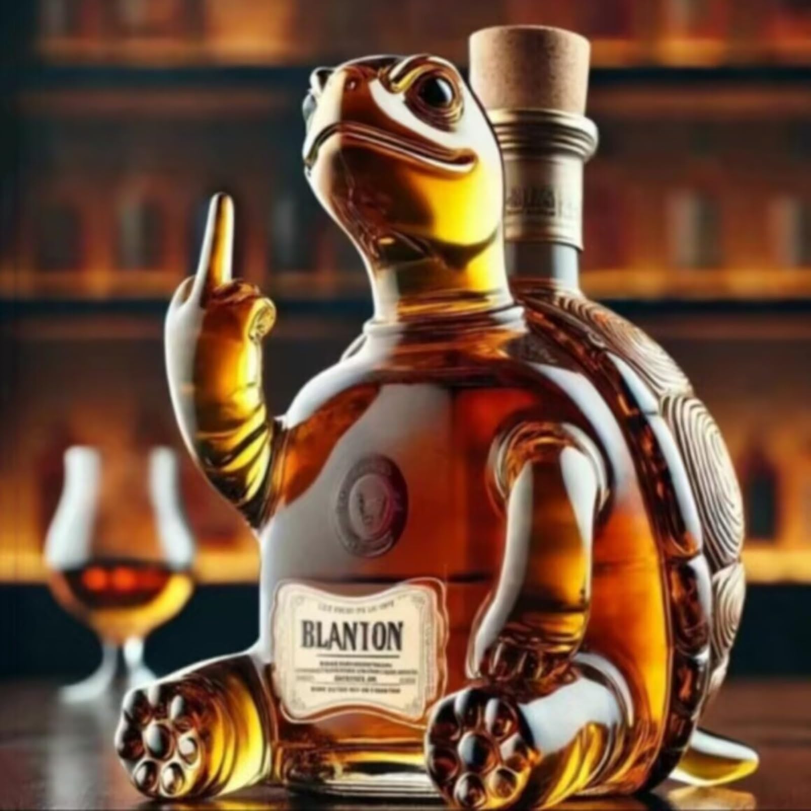 Amazon.co.jp: アートスタチュー、Diaosi Turtle Whiskey Decanter 手